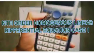 Nth ORDER HOMOGENOUS LINEAR DIFFERENTIAL EQUATION PART 1 TAGALOG [upl. by Kruse]