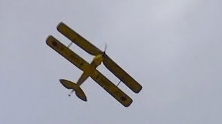 CMP Tiger Moth TwoHop Maiden in Swirling Winds [upl. by Puff671]