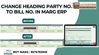 How to Change Heading Party No To Bill No in Marg ERP Software Step by Step in Hindi [upl. by Glassco]