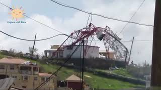 Tophill amp Mt Royal after HURRICANE BERYL CARRIACOU GRENADA [upl. by Alyahc892]