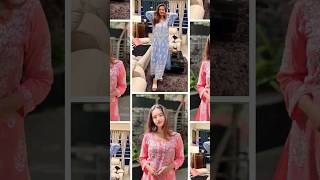 Anushka Sen chikankari kurti collection❤️ anushkasen kurti collection chikankari shorts short [upl. by Honebein]