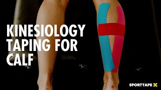 Kinesiology Taping for Calf Pain  How To Strap The Calf Using Kinesiology Tape [upl. by Almap]