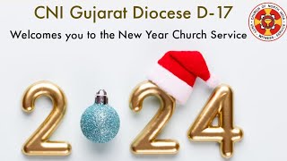 New Year 2024 Church Service  1st Jan 2024  CNI Gujarat Diocese D17 [upl. by Karalynn]