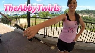 Reverse Figure 8  Novice Baton Twirling  How to Twirl a Baton  Baton Twirling Tutorial [upl. by Enitram]