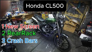 Honda CL500 Fitting Accessories [upl. by Killen901]