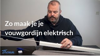 Zo maak je je handbediend vouwgordijn elektrisch [upl. by Amimej]