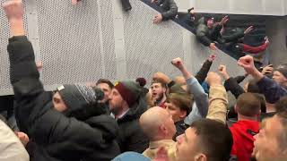 Aston Villa Fans Sing Small Heath Get Battered At Half Time In the concourse against Spurs [upl. by Xena]