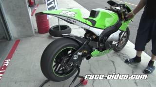 moto GP Kawasaki soundcheck warmup [upl. by Shelman]