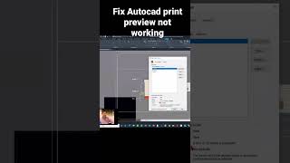 Fix Autocad print preview not working [upl. by Anileh]