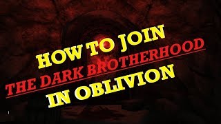 How to Join the Dark Brotherhood in Oblivion  Elder Scrolls Oblivion [upl. by Lamson]