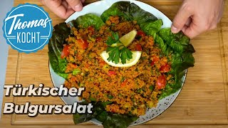 Türkischer Bulgursalat  gesundes und leckeres Rezept  Kisir Rezept [upl. by Evilc]