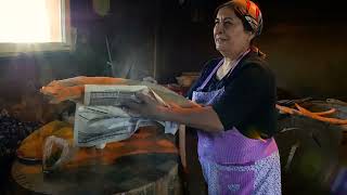 ONE DAY OF LIFE IN THE CAUCASUS MOUNTAINS COOKING TRADITIONAL FOOD [upl. by Aihsital105]