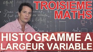 Histogramme à largeur variable  Maths  3e  Les Bons Profs [upl. by Urban422]