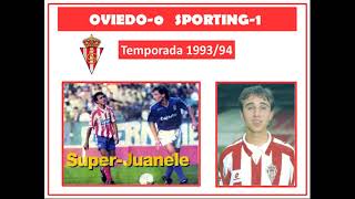 OVIEDO 0 SPORTING 1 199394  Gol de JUANELE [upl. by Asalocin]