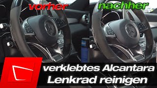 Alcantara Lenkrad reinigen und aufbereiten  Verklebte Fasern wieder retten und auffrischen [upl. by Asyla596]