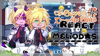 The Seven Deadly Sins React to Meliodas  12  🇧🇷 🇺🇸 🇪🇦  MeliZabeth  Zeldris ▸ Rαkellyαkirα [upl. by Leler]