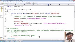 69 Advanced Java Tutorial JDBC  retrive the data from postgresql database  adv java [upl. by Nonah5]