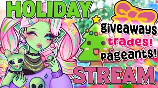 HUGE HOLIDAY STREAM in ROYALE HIGH GIVEAWAYS TRADING amp PAGEANTS Royale High Glitterfrost 2023 [upl. by Rawde]