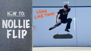 How To NOLLIE KICKFLIP Shoulders  Nollie Flip Tutorial [upl. by Deste]