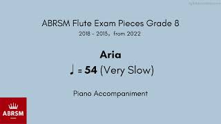 ABRSM Flute Grade 8 John Rutter Suite Antique III Aria ♩ 54 Very Slow Piano Accompaniment [upl. by Ecyoj]