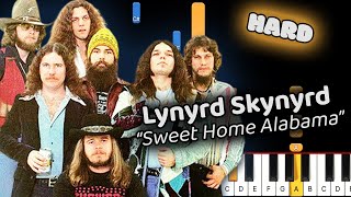 Lynyrd Skynyrd Sweet Home Alabama Piano Tutorial Hard [upl. by Suoivatram554]