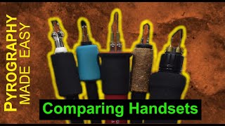 Pyrography handset comparison  Burnmaster Colwood Optima Razertip [upl. by Guillermo]