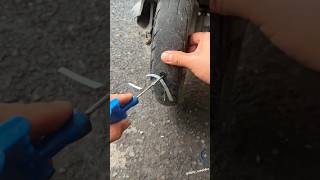 ASMR TIRE REPAIR  PLEASE BE CAREFULL ON YOUR WAY hobbies motorcycletires motorcycle tirepatch [upl. by Belva]