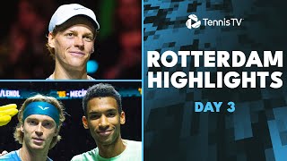 Sinner Returns To Action Rublev Rune Dimitrov amp More Feature  Rotterdam 2024 Day 3 Highlights [upl. by Lisbeth]