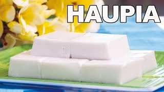 Hawaiian Coconut Pudding HAUPIA Recipe [upl. by Oetomit]