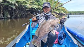 PART 2 PERKENALAN REEL DAIWA TATULA 300HSL DI SPOT RAJA MUARA  FISHING CAMP [upl. by Anomar]