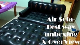 Bestway Air Sofa cum Bed 5 in 1 unboxing and review  air sofa bed lowest price [upl. by Naenej]