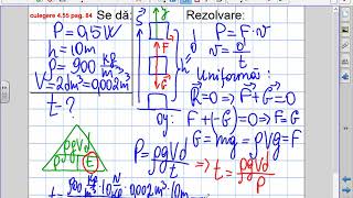 Fizica clasa VII Lucrul puterea şi energia mecanică Lectia 4 Puterea mecanică [upl. by Aneeras]