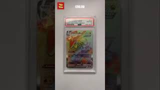 PSA 10 Rayquaza Vmax 217203 Evolving Skies Rainbow Rare Graded Pokemon Card [upl. by Dolloff260]