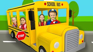 Chris rides on school bus and helps his friends get to school [upl. by Jamila]