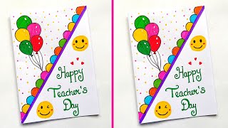 Teachers day card  Easy amp beautiful Teachers day card  Handmade Card for Teachers day  5 Oct Card [upl. by Hoeg]