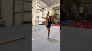 D1 GYMNASTS ATTEMPT SIDE AERIAL TO ONE FOOT 👀😱 gymnast beam lovegymnastics discovergymnastics [upl. by Anahc838]