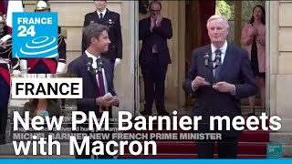 Frances new PM Barnier meets with Macron to discuss cabinet • FRANCE 24 English [upl. by Arem]