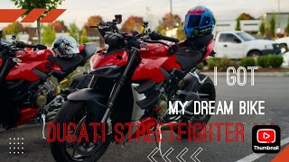 I GOT MY DREAM BIKE  2021 Ducati Streetfighter V4 [upl. by Eelinnej522]