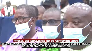 SELON LE PROCUREUR DR DIABY A FAIT DISPARAÎTRE LES 58 CORPS ET GOUMOU ÉTAIT LES ÉCLAIREURS DU CNDD [upl. by Neret761]