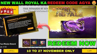 FREE FIRE REDEEM CODE TODAY 20 NOVEMBER REDEEM CODE FREE FIRE  FF REDEEM CODE TODAY 20 NOVEMBER [upl. by Ellennaj]