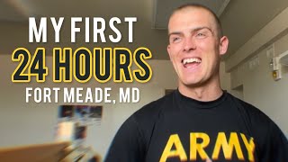 First 24 Hours at Fort Meade  Army AIT [upl. by Rosecan]