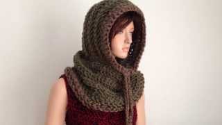 Crochet Hooded Neckwarmer Cowl [upl. by Rudich]