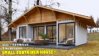 4x20ft Shipping Container Homes  small container house tour [upl. by Kehoe]