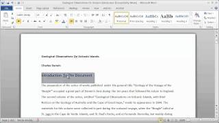 Using Heading Styles in a Word Document [upl. by Rufford517]