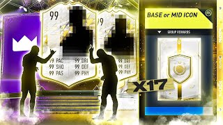 FIFA 22 17 x New Base or Mid Icon Upgrade Packs [upl. by Lidstone315]