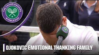 Novak Djokovic emotional in Wimbledon loss 😔  Wimbledon on ESPN [upl. by Hoxsie]