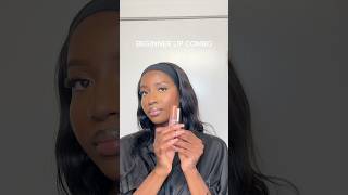 BEGINNER FRIENDLY LIP COMBO lipcombo darkskinmakeup lipgloss nyxlipstick fentylip [upl. by Elleivap]