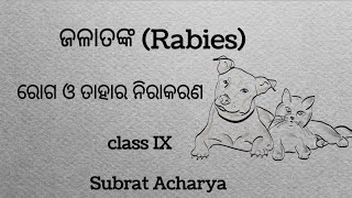 hydrophobia ଜଳାତଙ୍କ rabies  human health and diseases class 9 odia [upl. by Einnok]