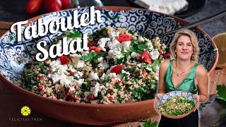 Tabouleh  Couscous Salat mit viel Petersilie  Felicitas Then [upl. by Aerdnahs]