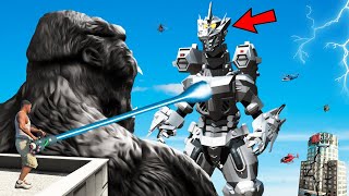 KONG vs MECHAGODZILLA Fight In GTA 5  EPIC BATTLE  WHO IS BEST [upl. by Reeva]